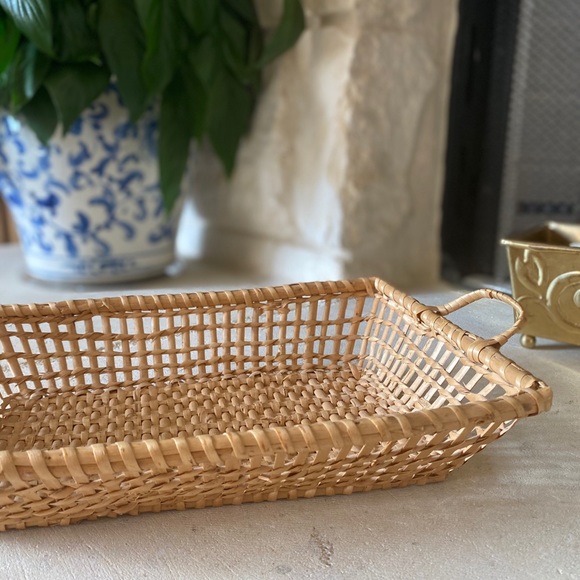 Wicket Basket Tray with Handles - Picture 4 of 7